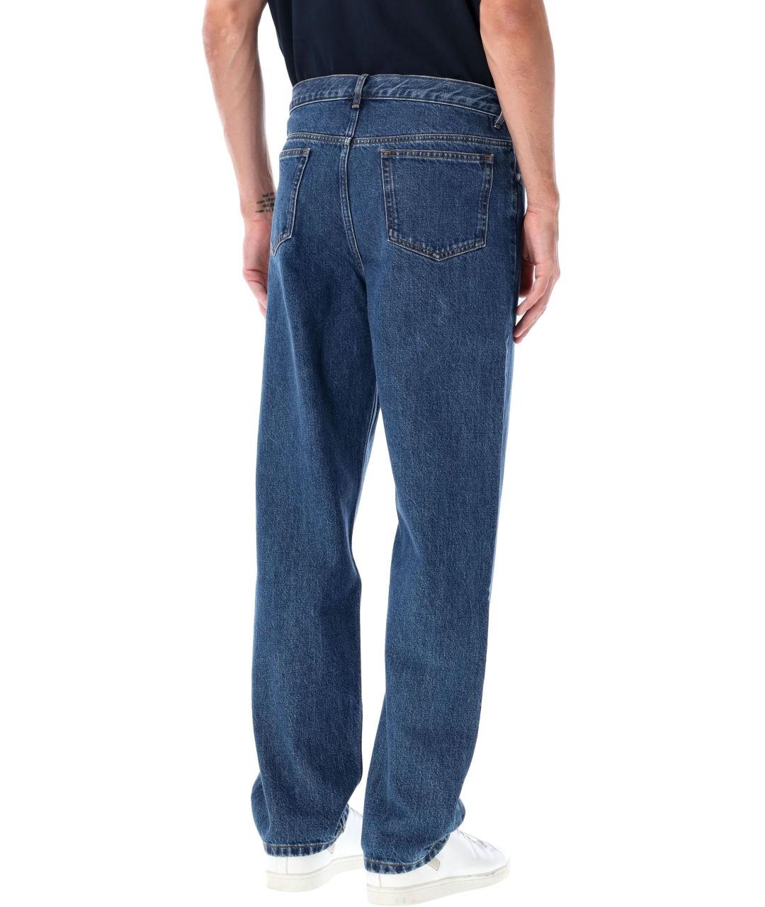 A.P.C. Синие хлопковые прямые джинсы, фото 2