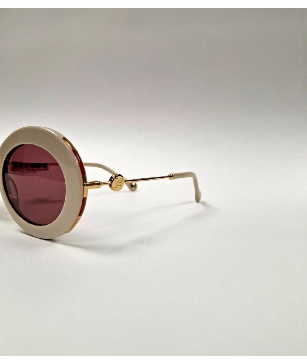 CAROLINA HERRERA Бежевые пластиковые солнцезащитные очки, фото 3