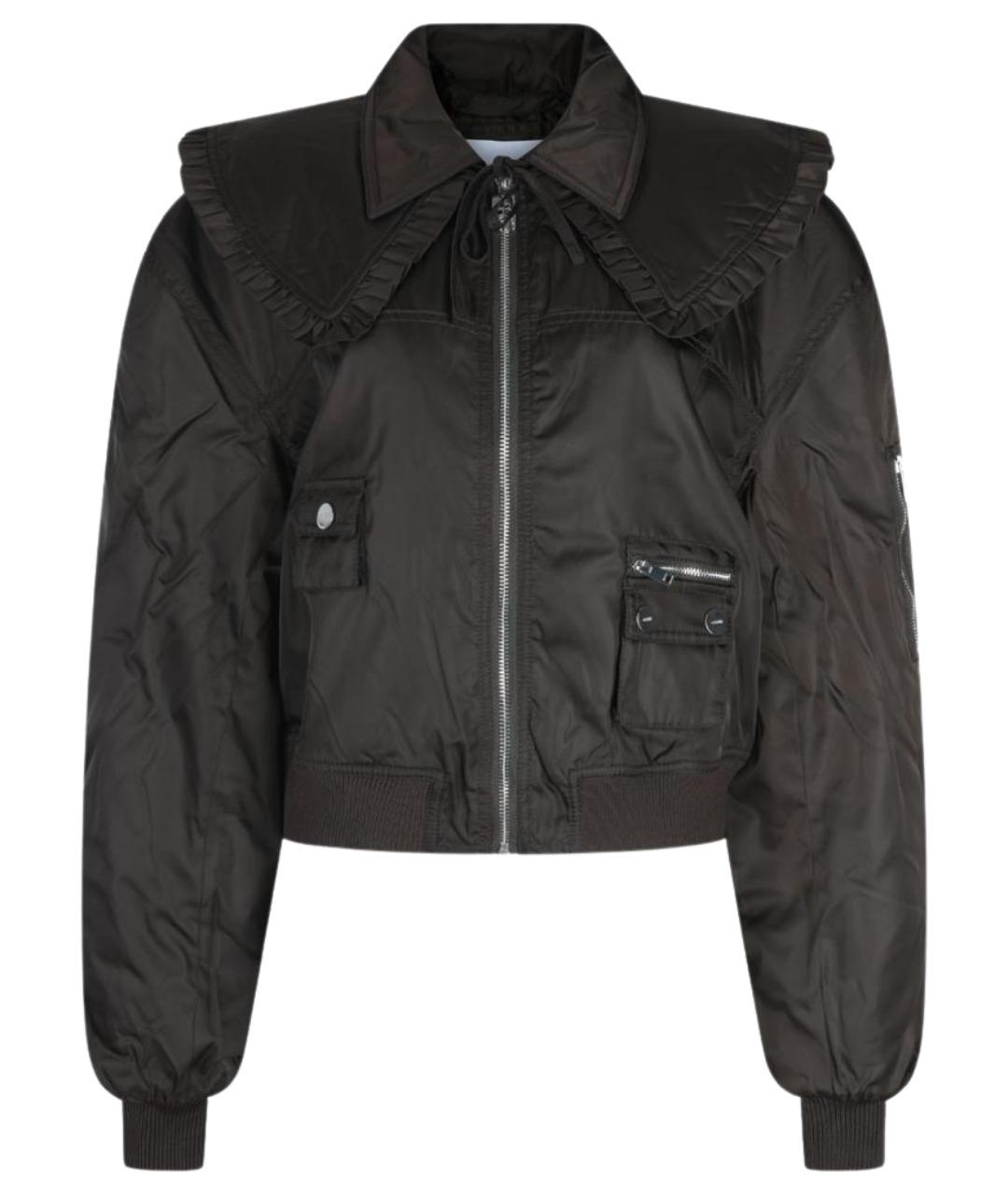 GANNI Коричневая полиамидовая куртка, фото 1