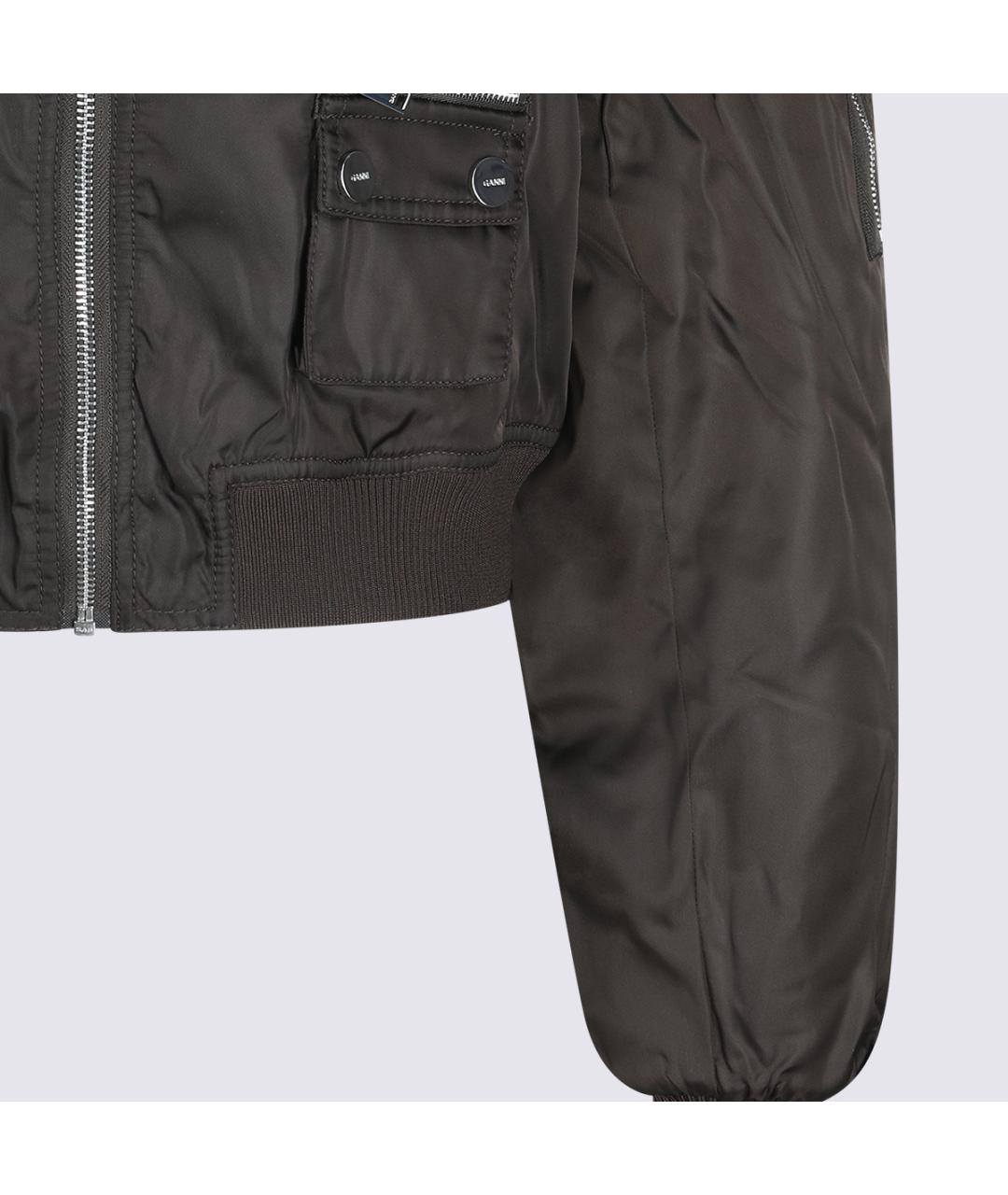 GANNI Коричневая полиамидовая куртка, фото 3