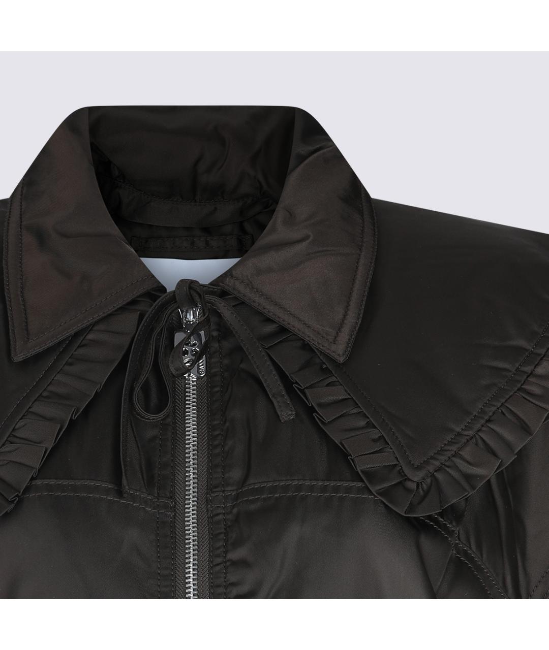 GANNI Коричневая полиамидовая куртка, фото 2