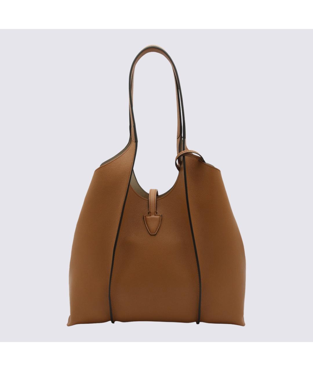 TOD'S Бежевая кожаная сумка тоут, фото 3