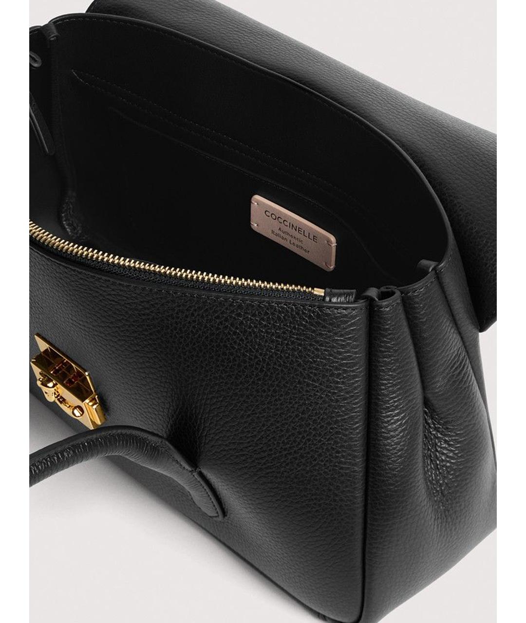 COCCINELLE Черная кожаная сумка через плечо, фото 3