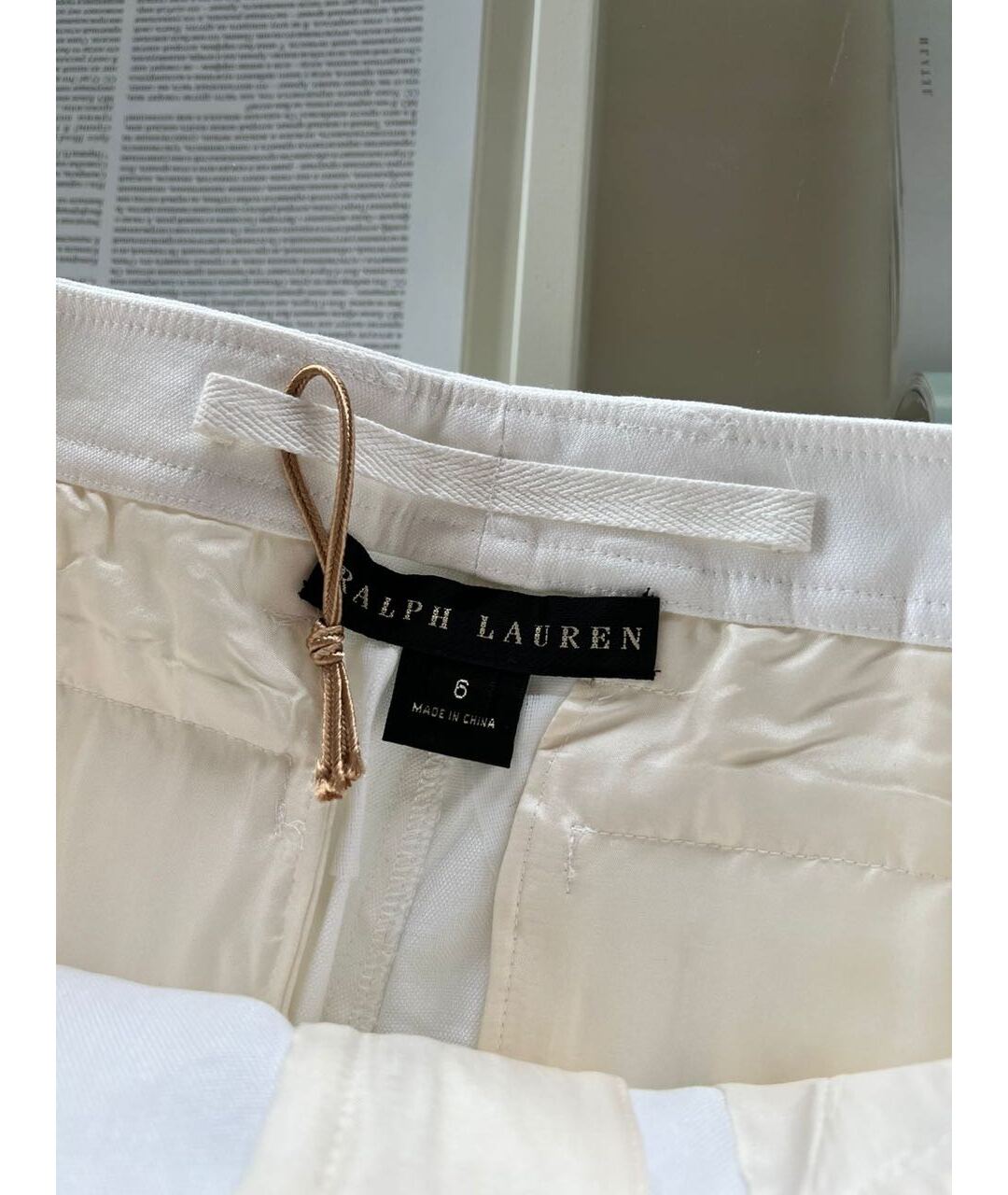 RALPH LAUREN Белые капри, фото 3