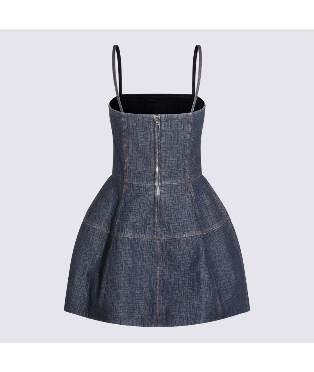 FENDI Синее хлопковое платье, фото 2