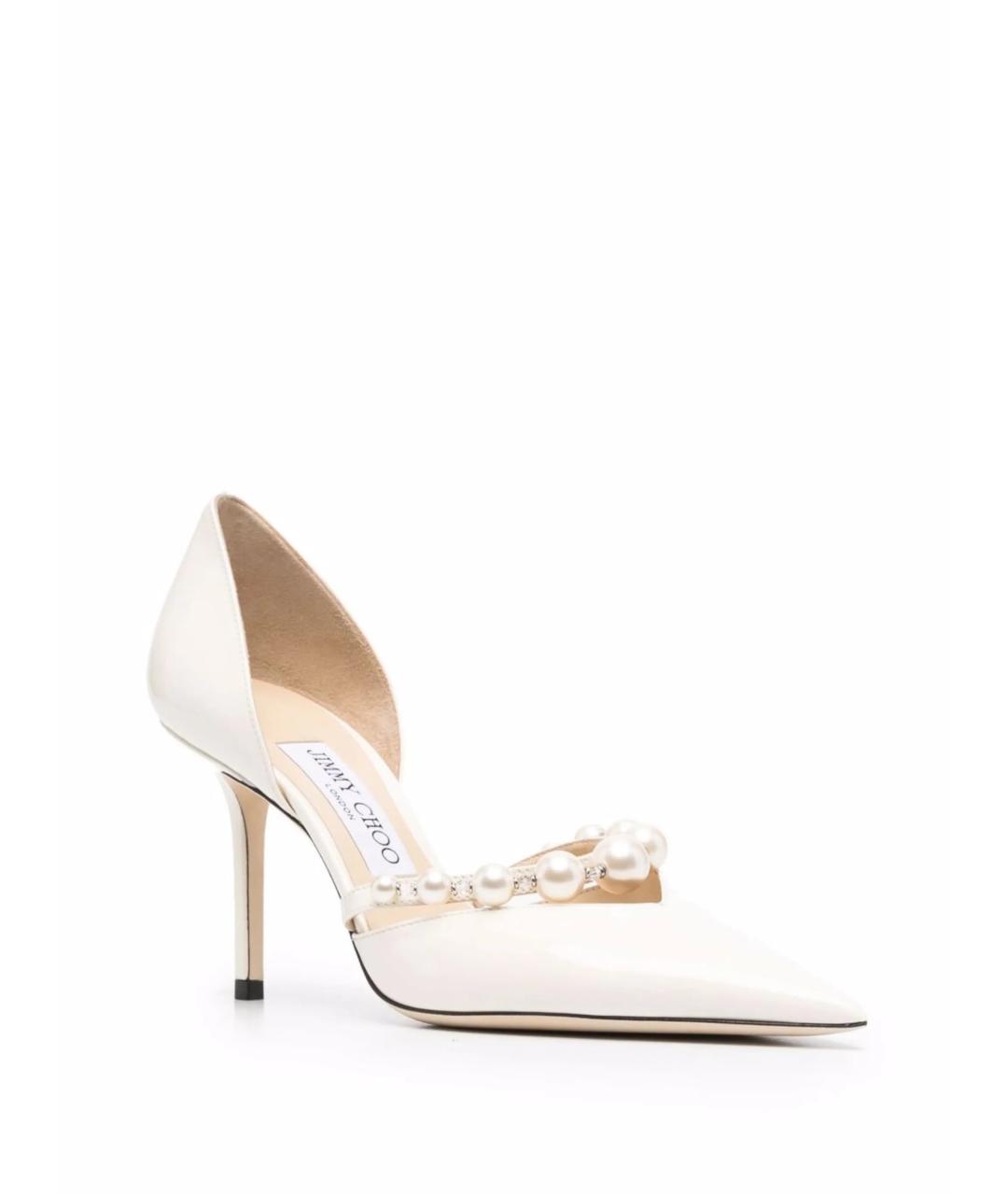 JIMMY CHOO Белые кожаные туфли, фото 2