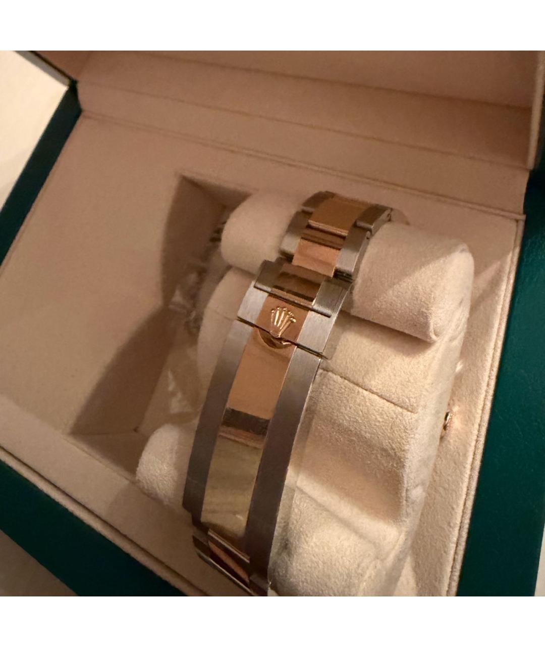 ROLEX Синие часы из желтого золота, фото 4