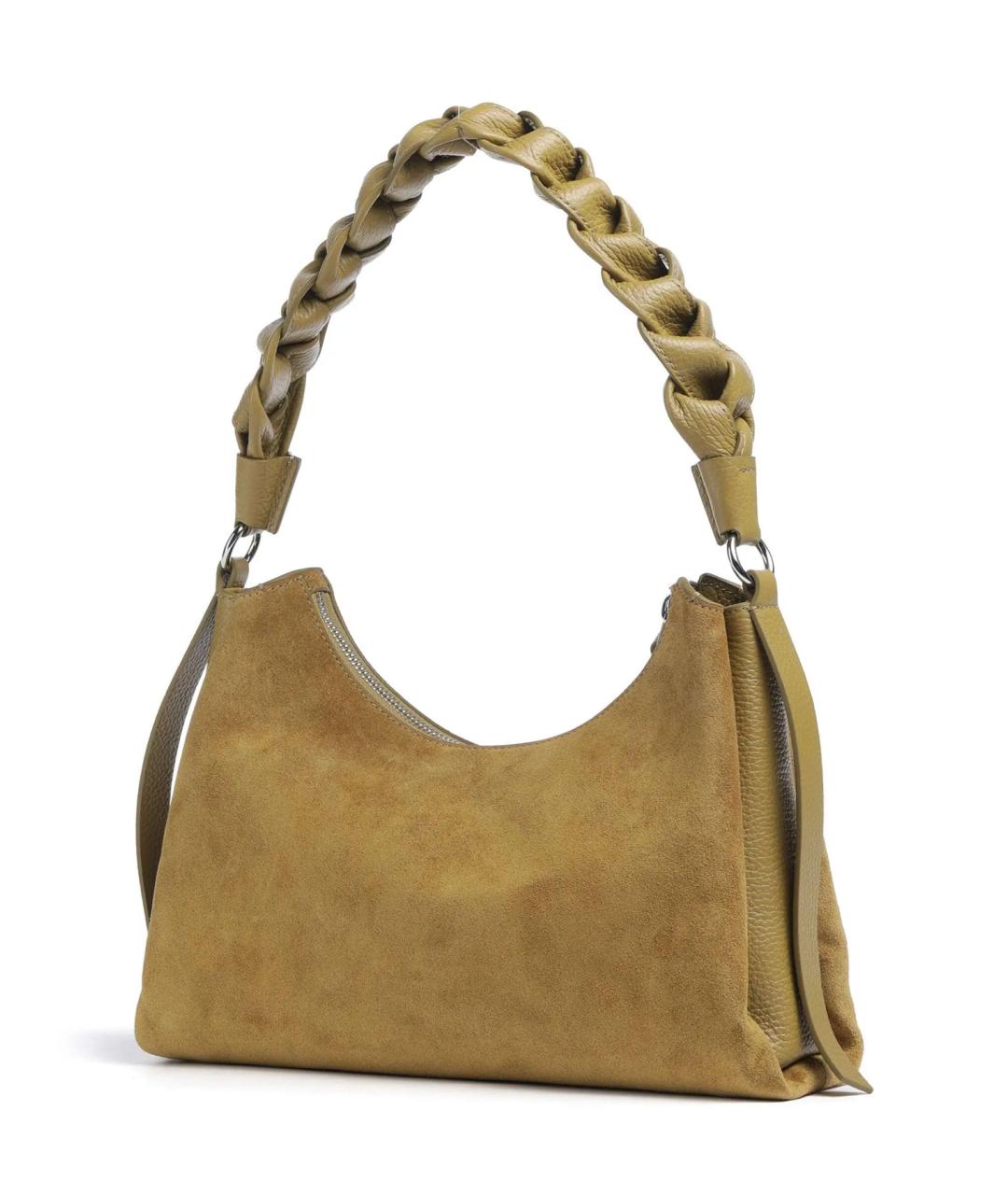 COCCINELLE Зеленая замшевая сумка через плечо, фото 2