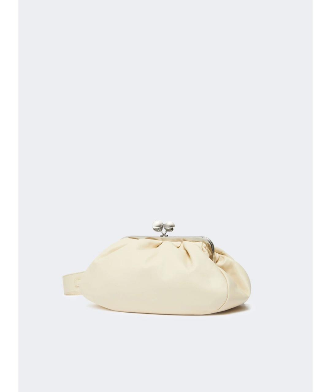 WEEKEND MAX MARA Бежевая кожаная сумка через плечо, фото 2