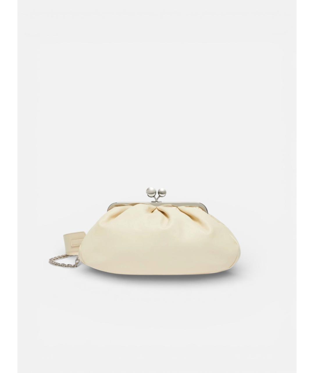 WEEKEND MAX MARA Бежевая кожаная сумка через плечо, фото 6