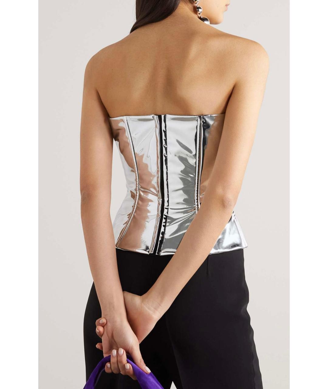 DOLCE&GABBANA Серебрянный полиамидовый корсет, фото 3