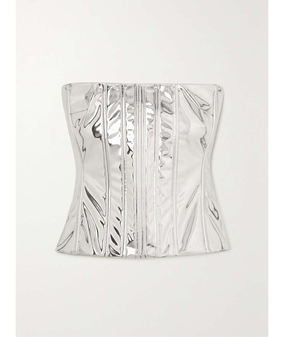 DOLCE&GABBANA Серебрянный полиамидовый корсет, фото 4