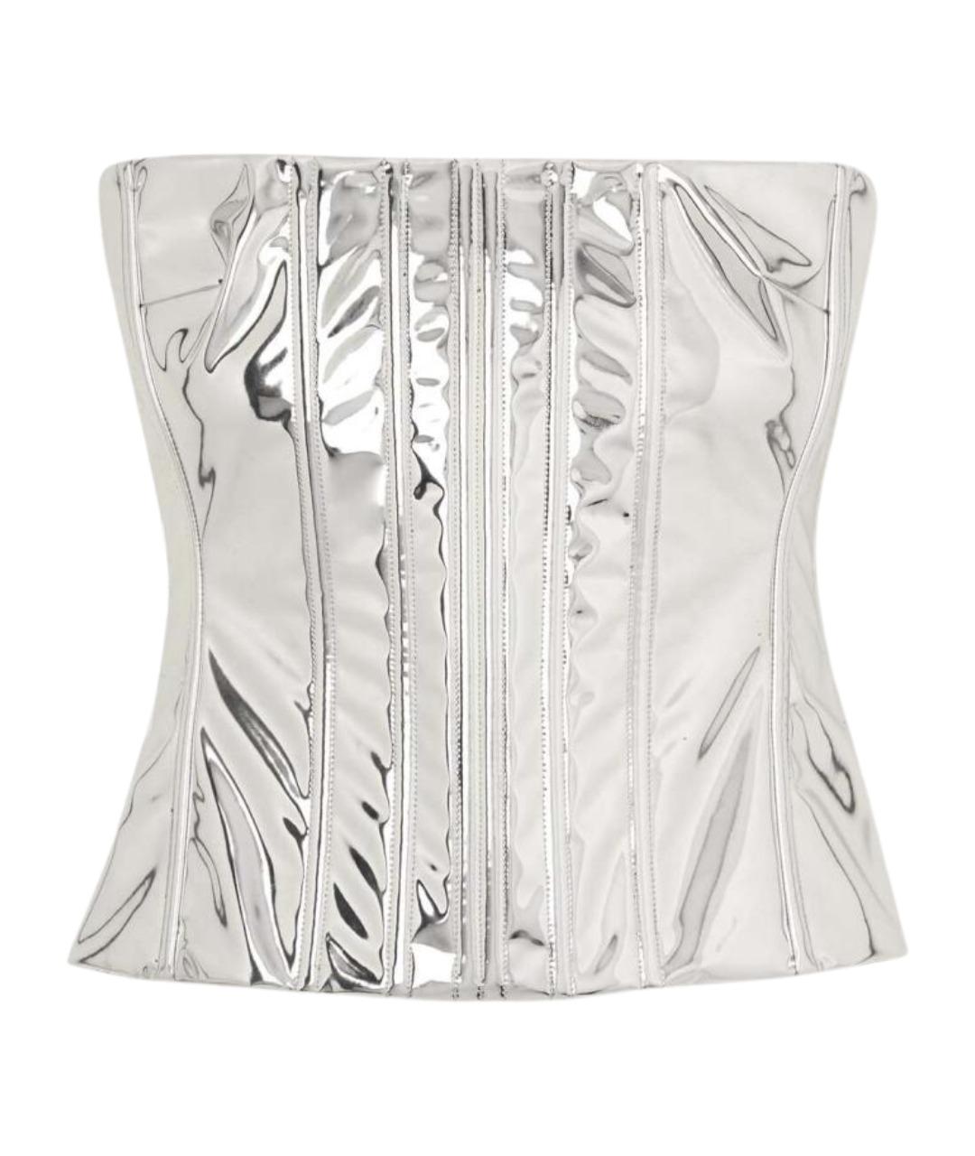 DOLCE&GABBANA Серебрянный полиамидовый корсет, фото 1