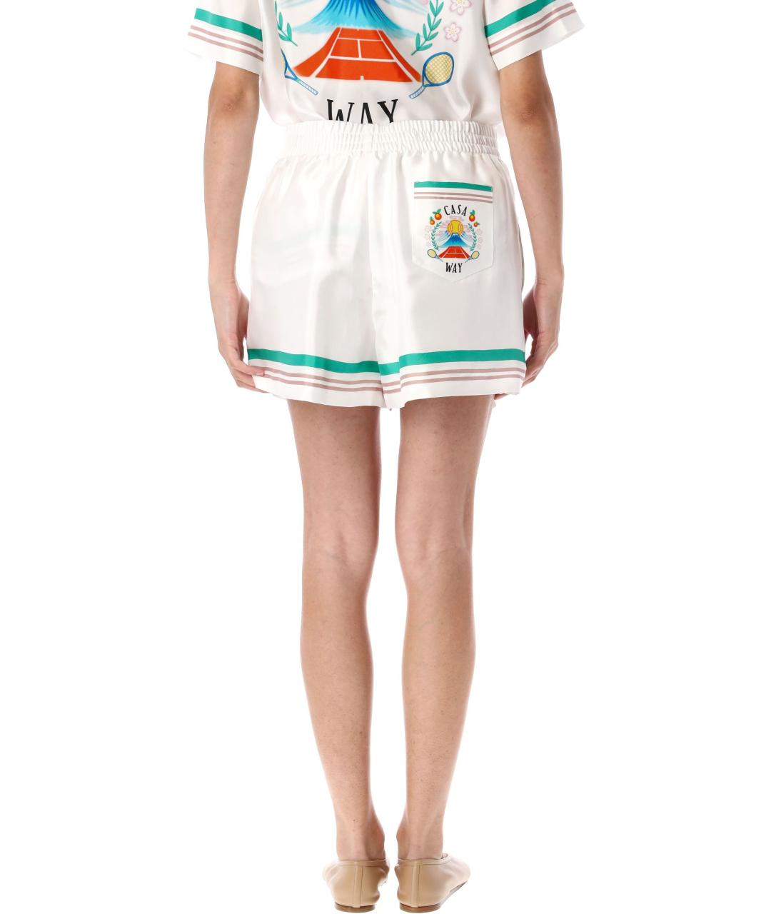 CASABLANCA Белые шелковые шорты, фото 2