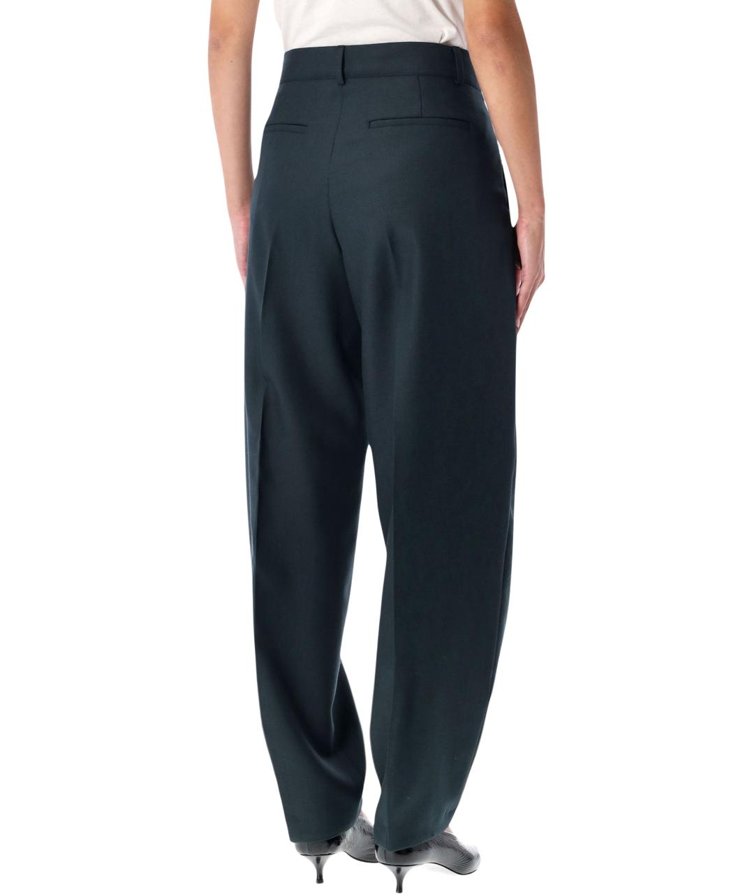 SOEUR Синие шерстяные прямые брюки, фото 2