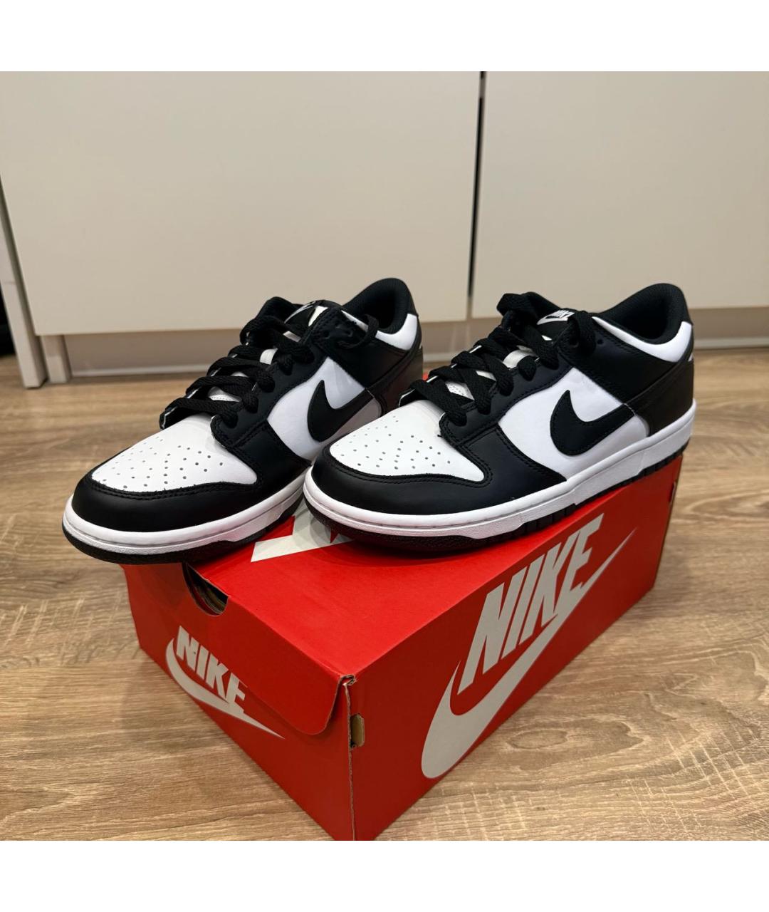 NIKE Черные кожаные кроссовки, фото 5