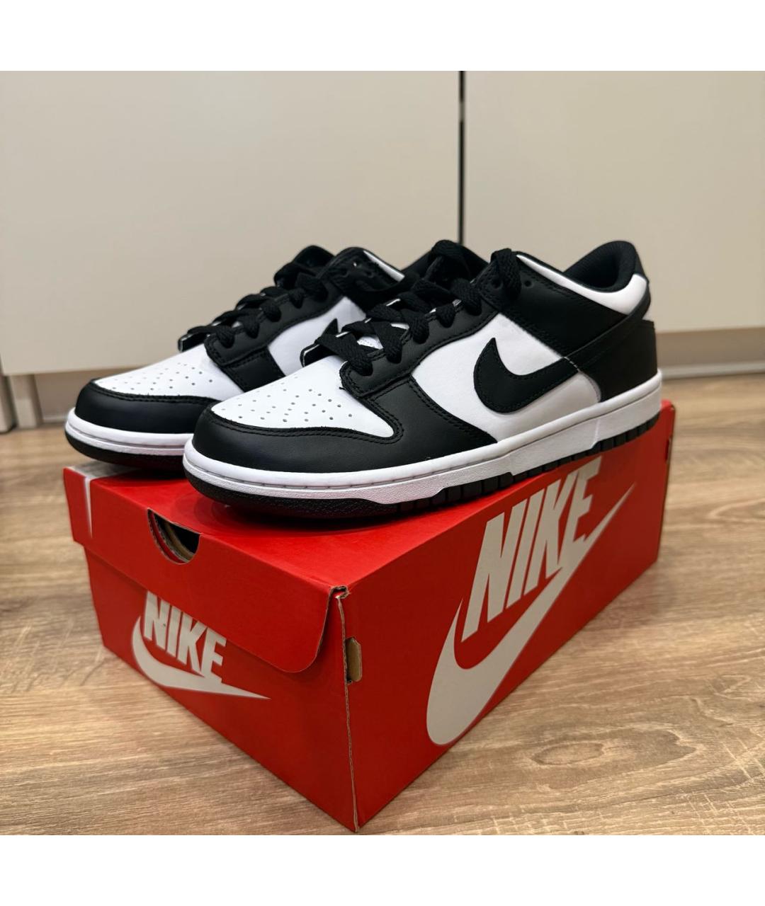 NIKE Черные кожаные кроссовки, фото 6