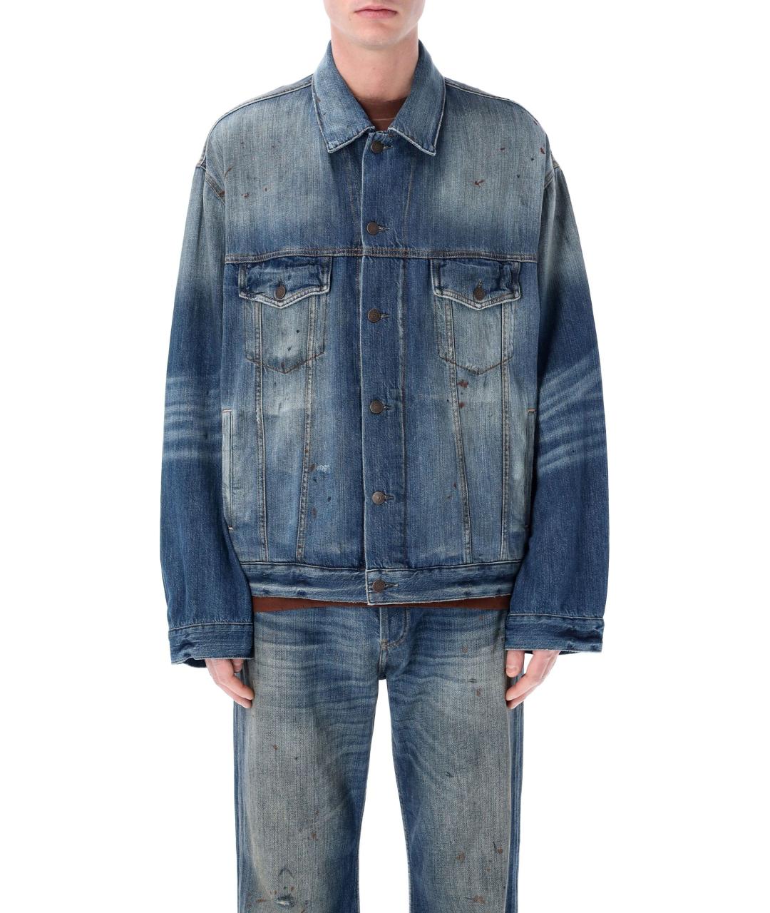 ACNE STUDIOS Синяя хлопковая куртка, фото 4