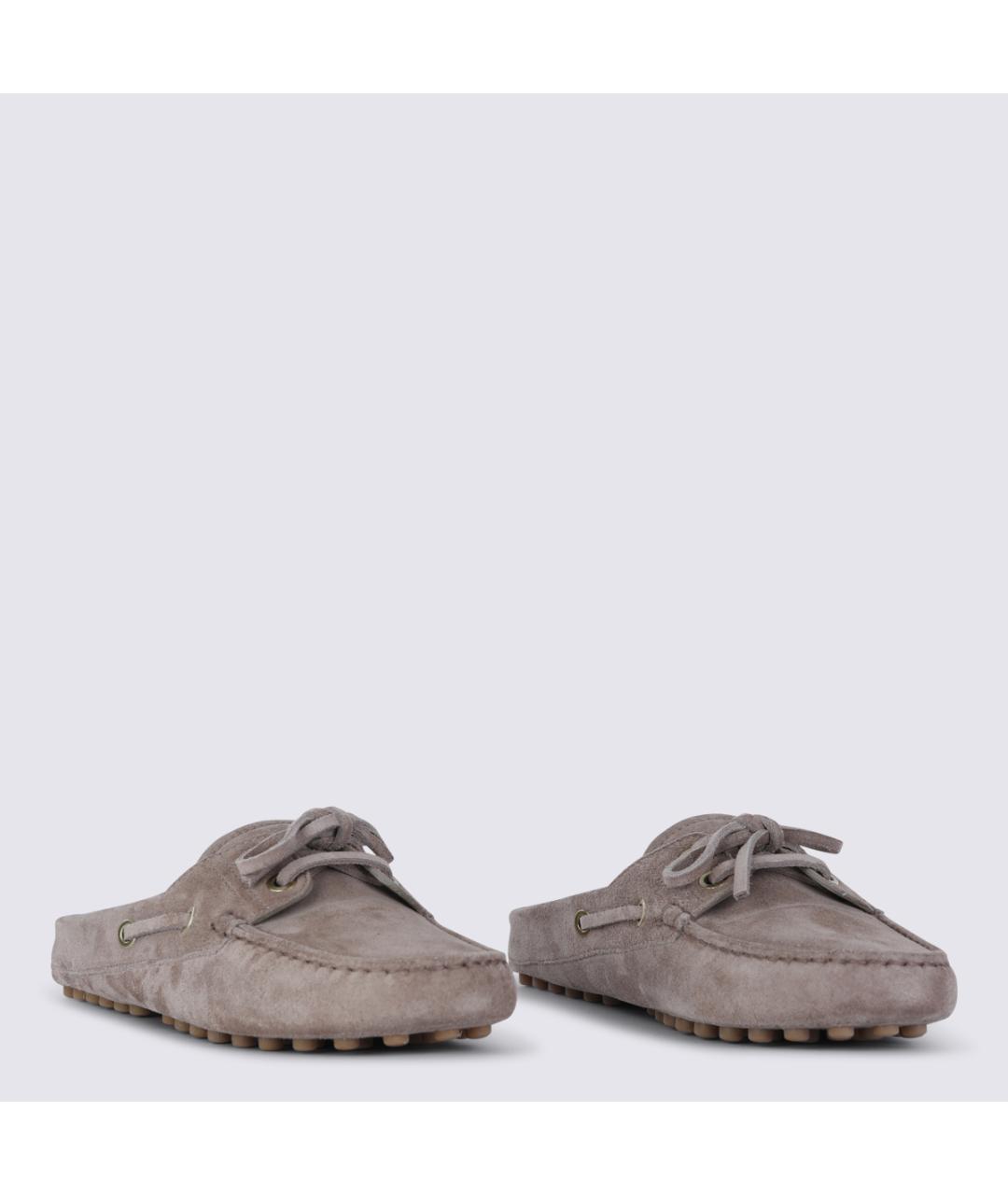 TOD'S Бежевые замшевые лоферы, фото 2