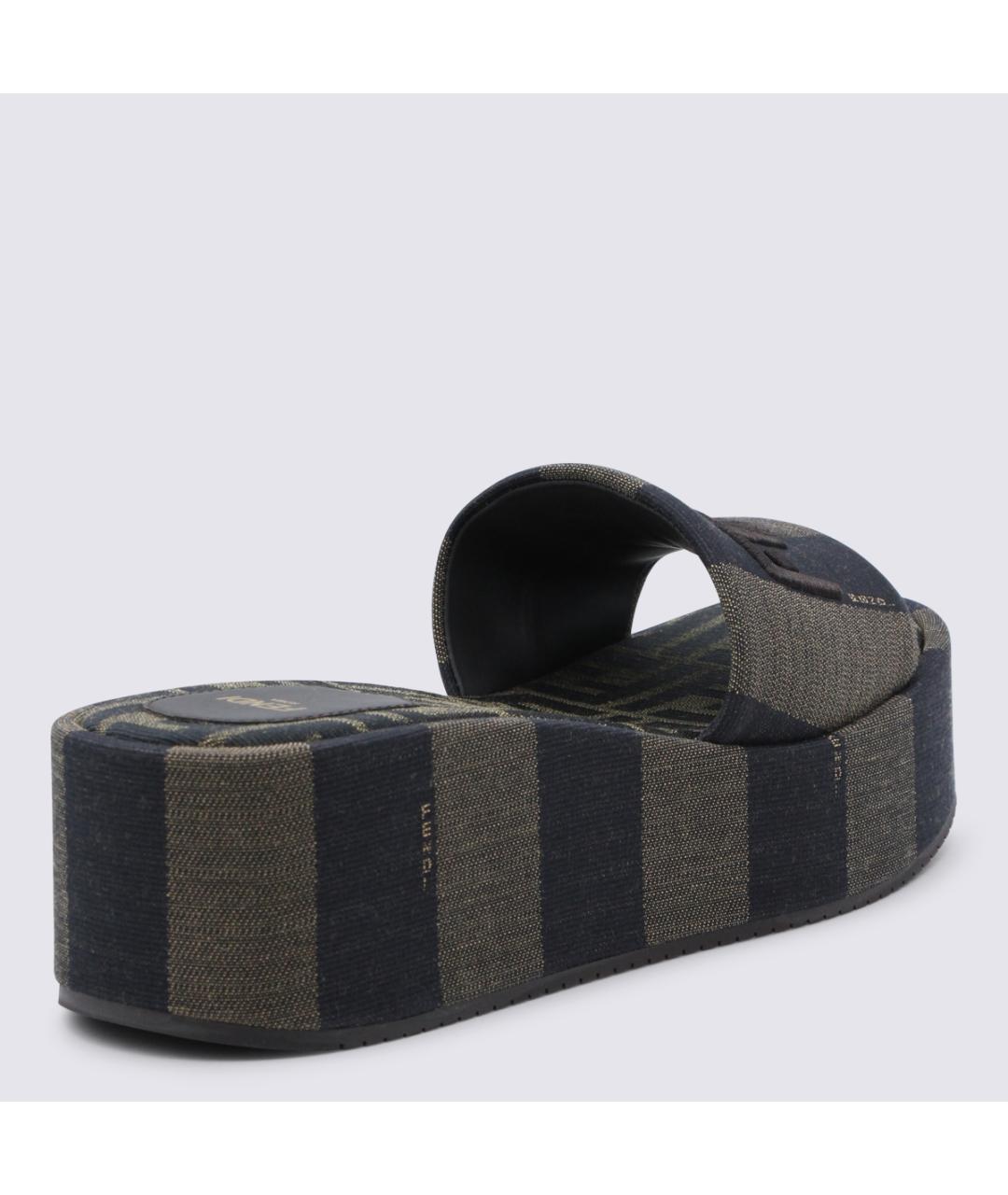 FENDI Мульти текстильные сабо, фото 3