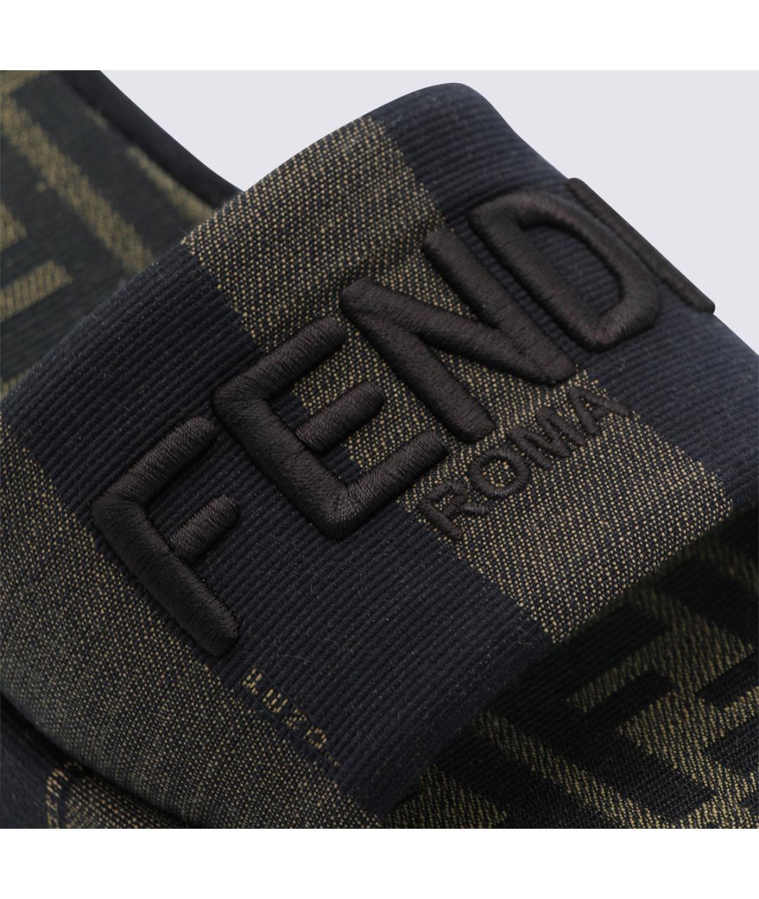 FENDI Мульти текстильные сабо, фото 4