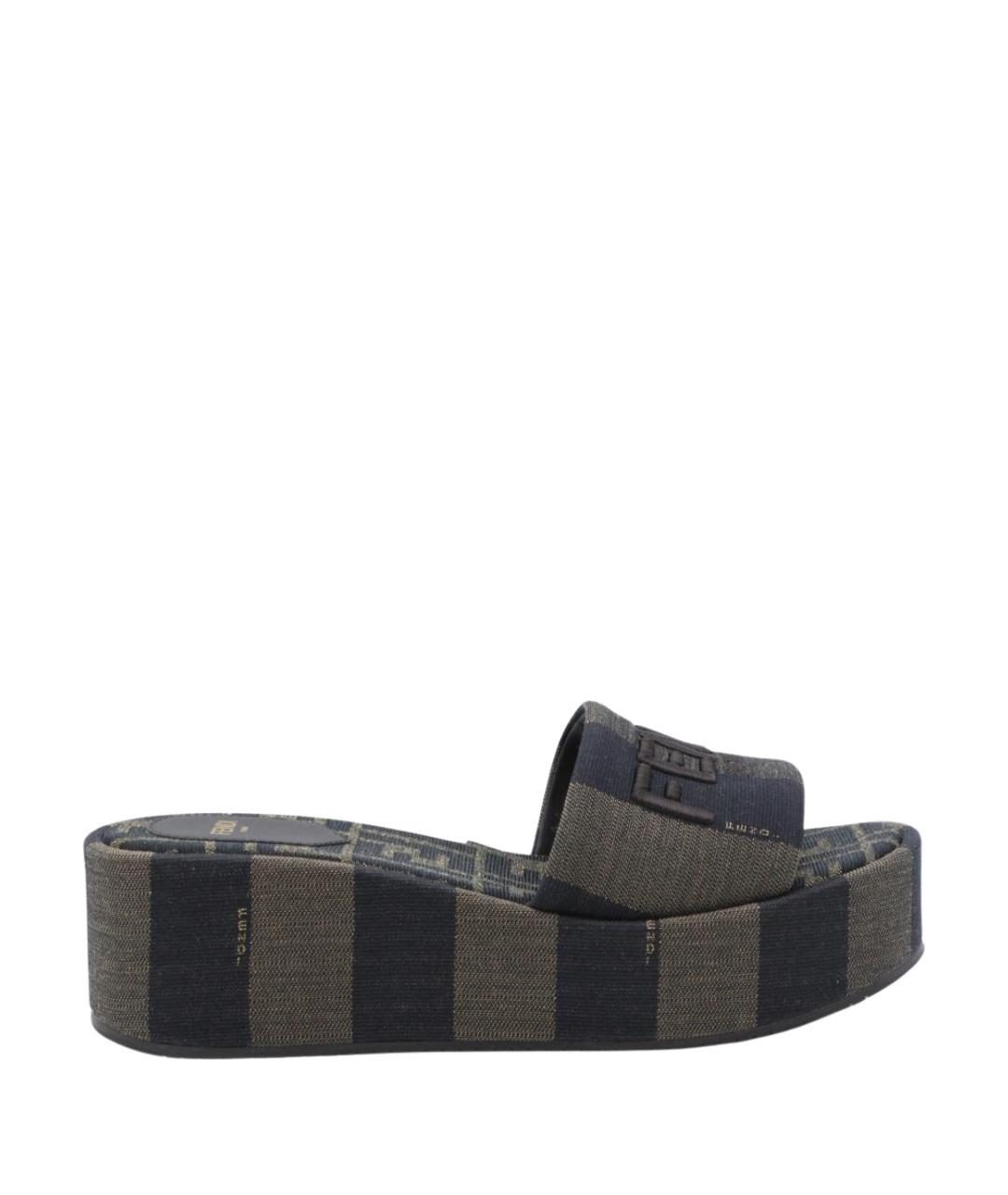 FENDI Мульти текстильные сабо, фото 1