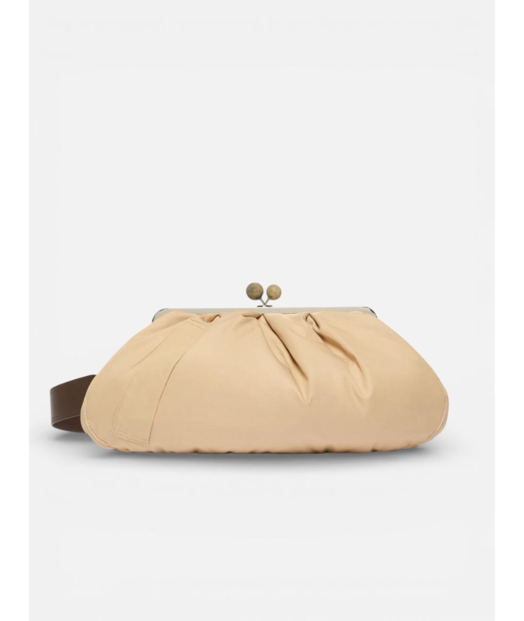 WEEKEND MAX MARA Бежевая хлопковая сумка через плечо, фото 6