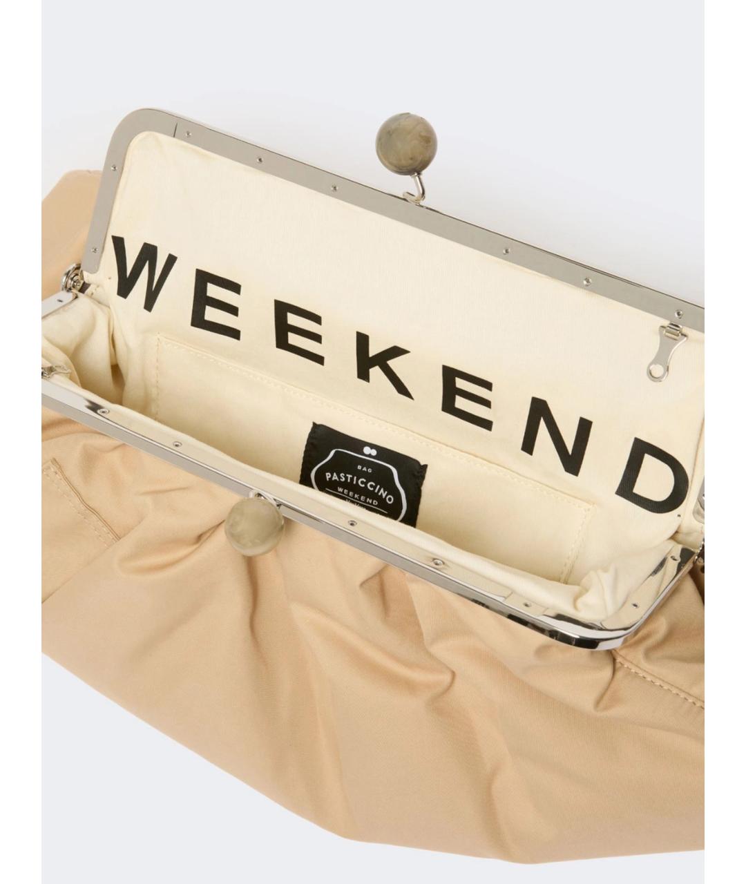 WEEKEND MAX MARA Бежевая хлопковая сумка через плечо, фото 3