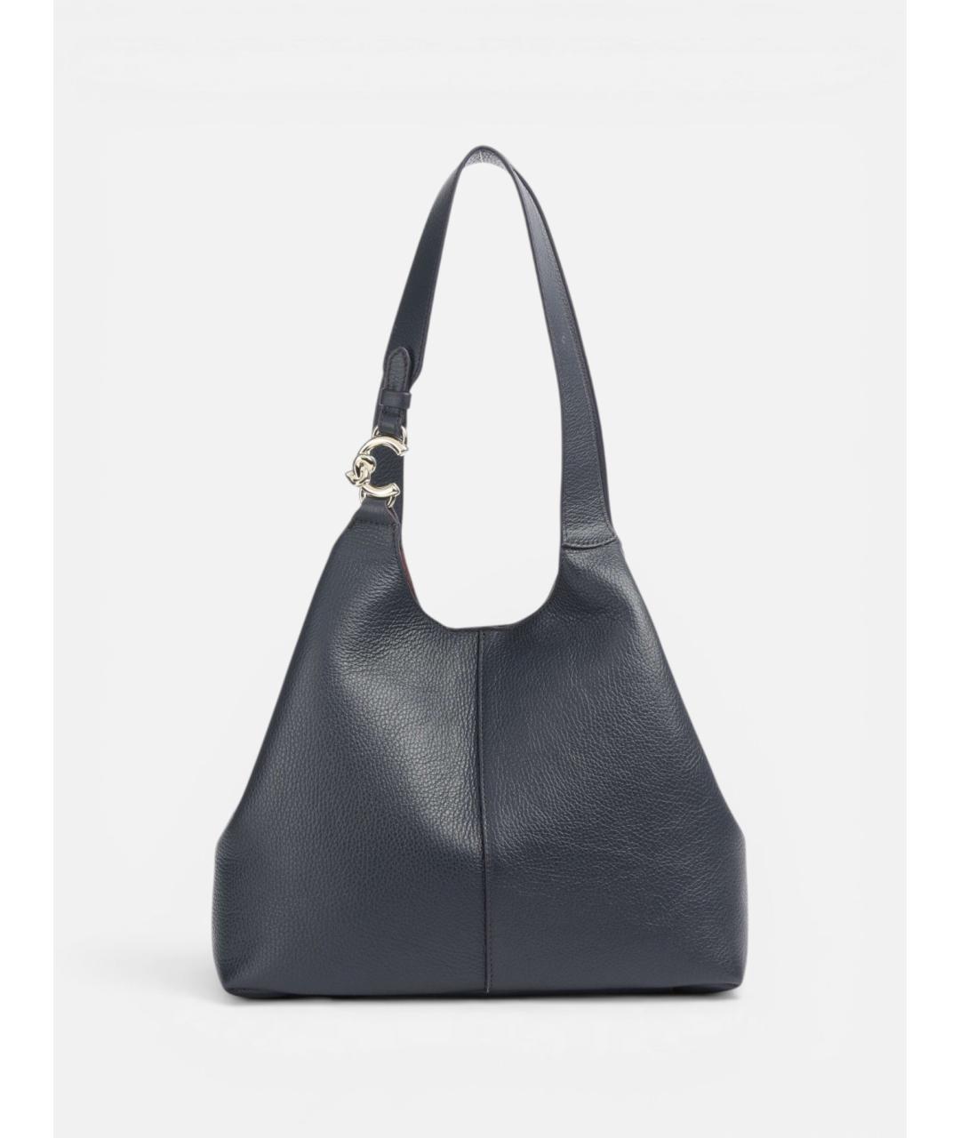 COCCINELLE Темно-синяя кожаная сумка тоут, фото 6