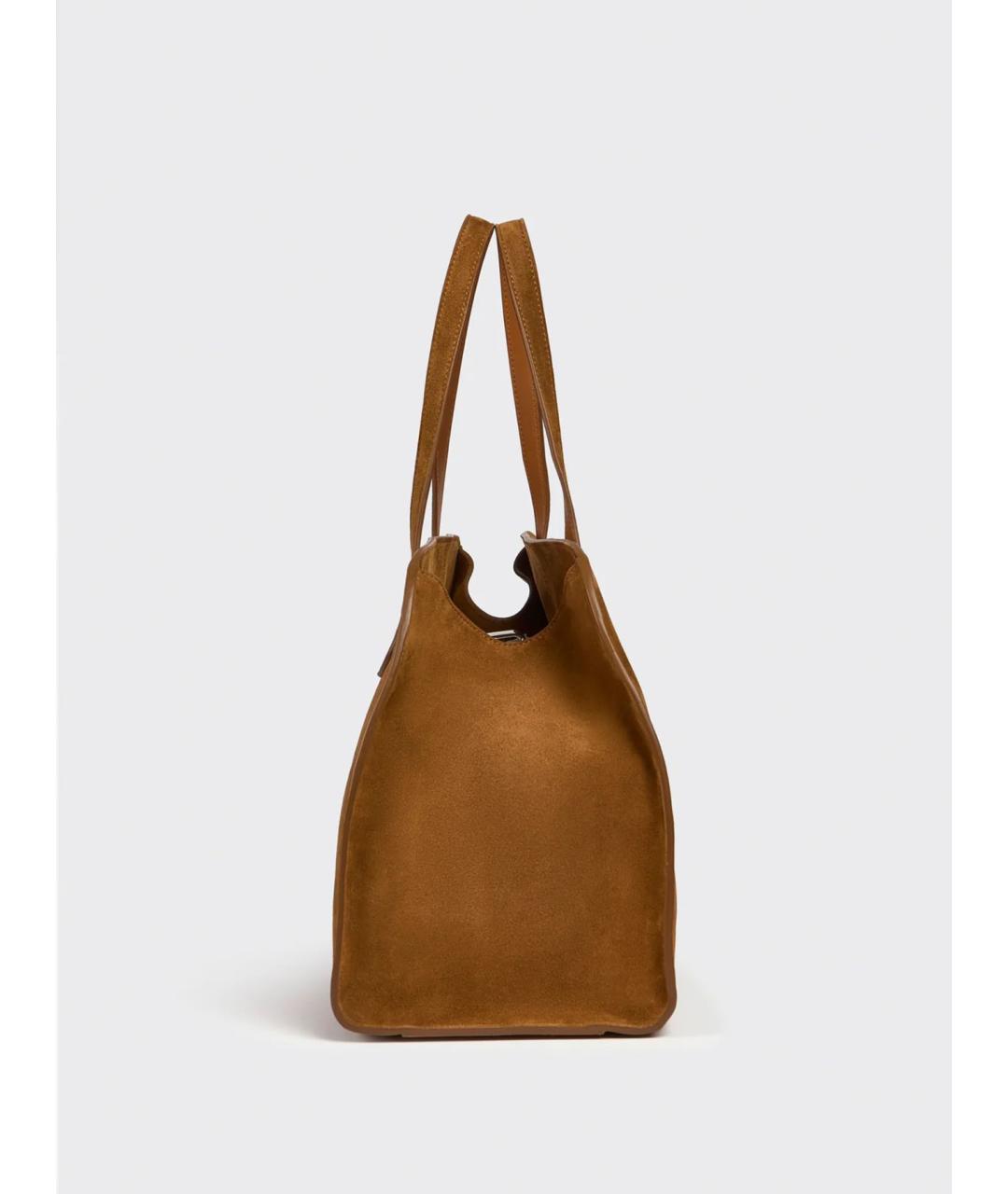 LIVIANA CONTI Коричневая кожаная сумка тоут, фото 3