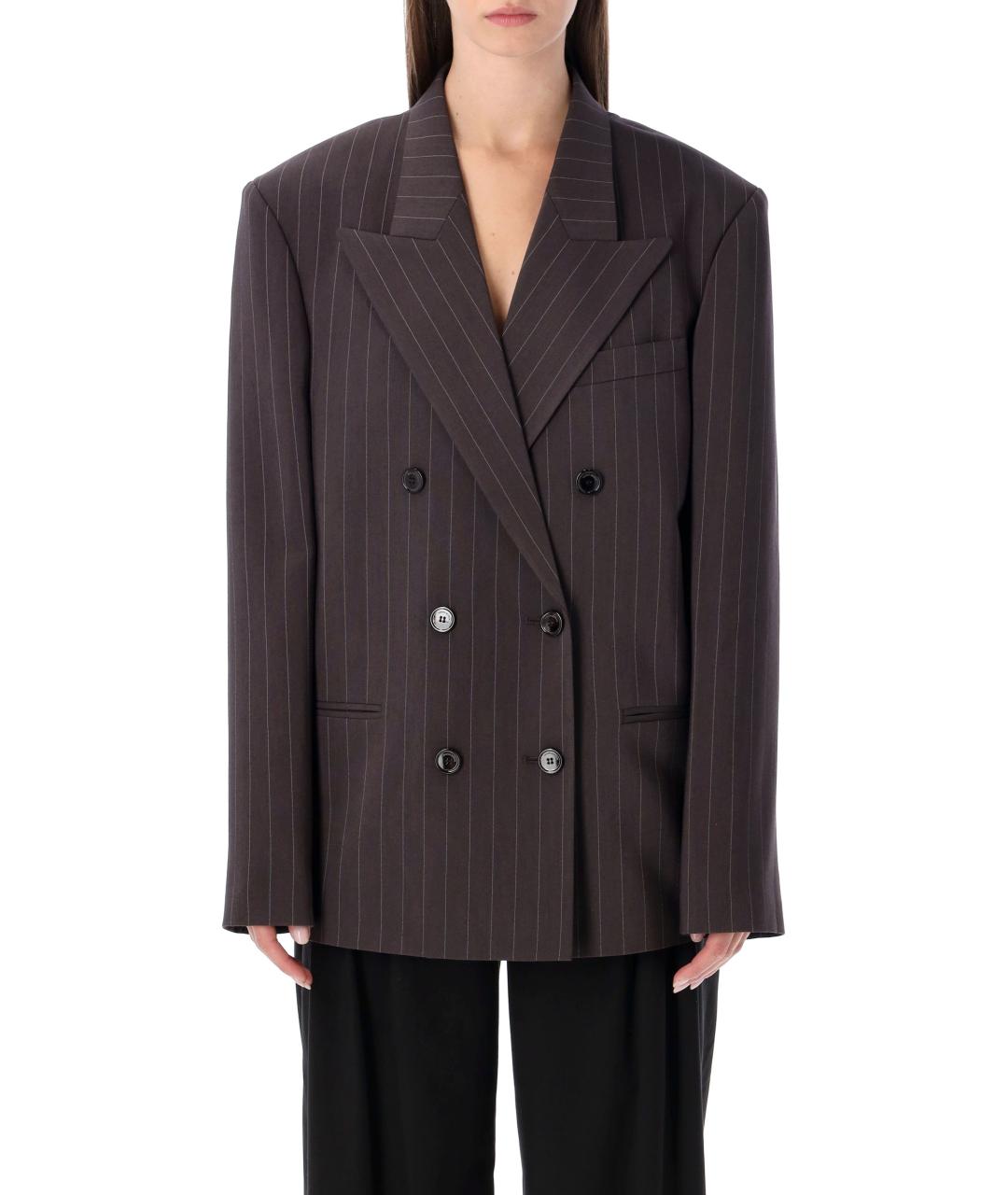 MAGDA BUTRYM Коричневый шерстяной жакет/пиджак, фото 2