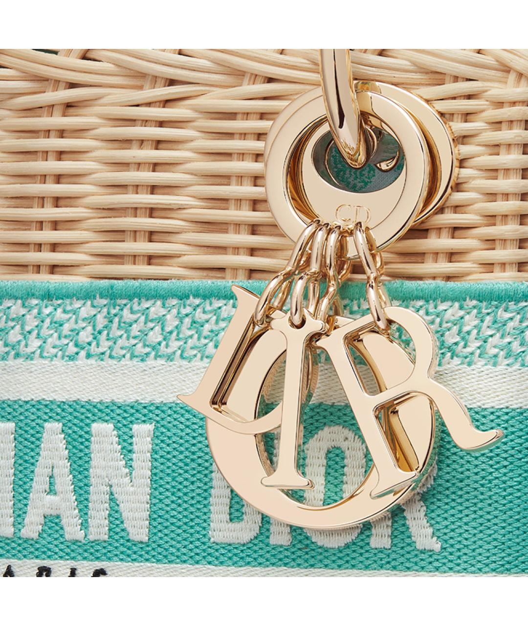 CHRISTIAN DIOR Бирюзовая сумка тоут, фото 5