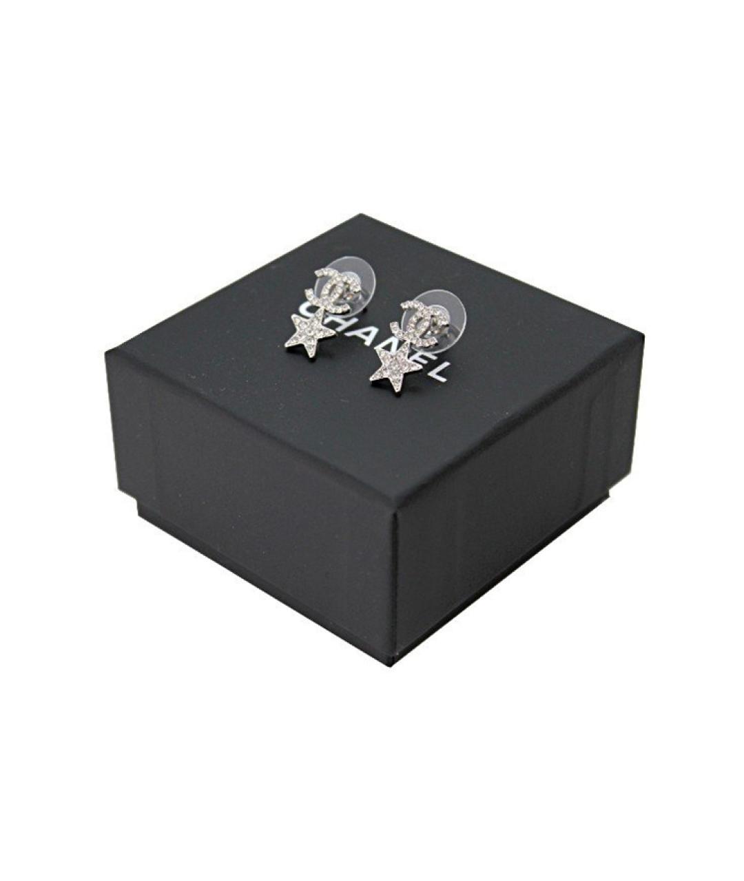 CHANEL Серебряные металлические серьги, фото 3