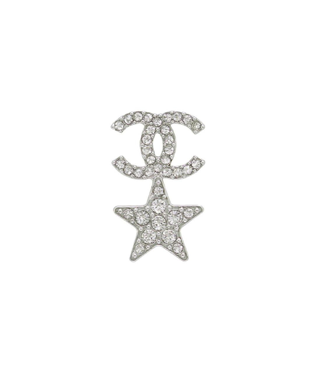 CHANEL Серебряные металлические серьги, фото 2