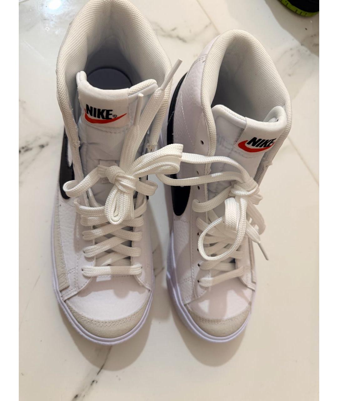 NIKE Белые кожаные кеды, фото 5