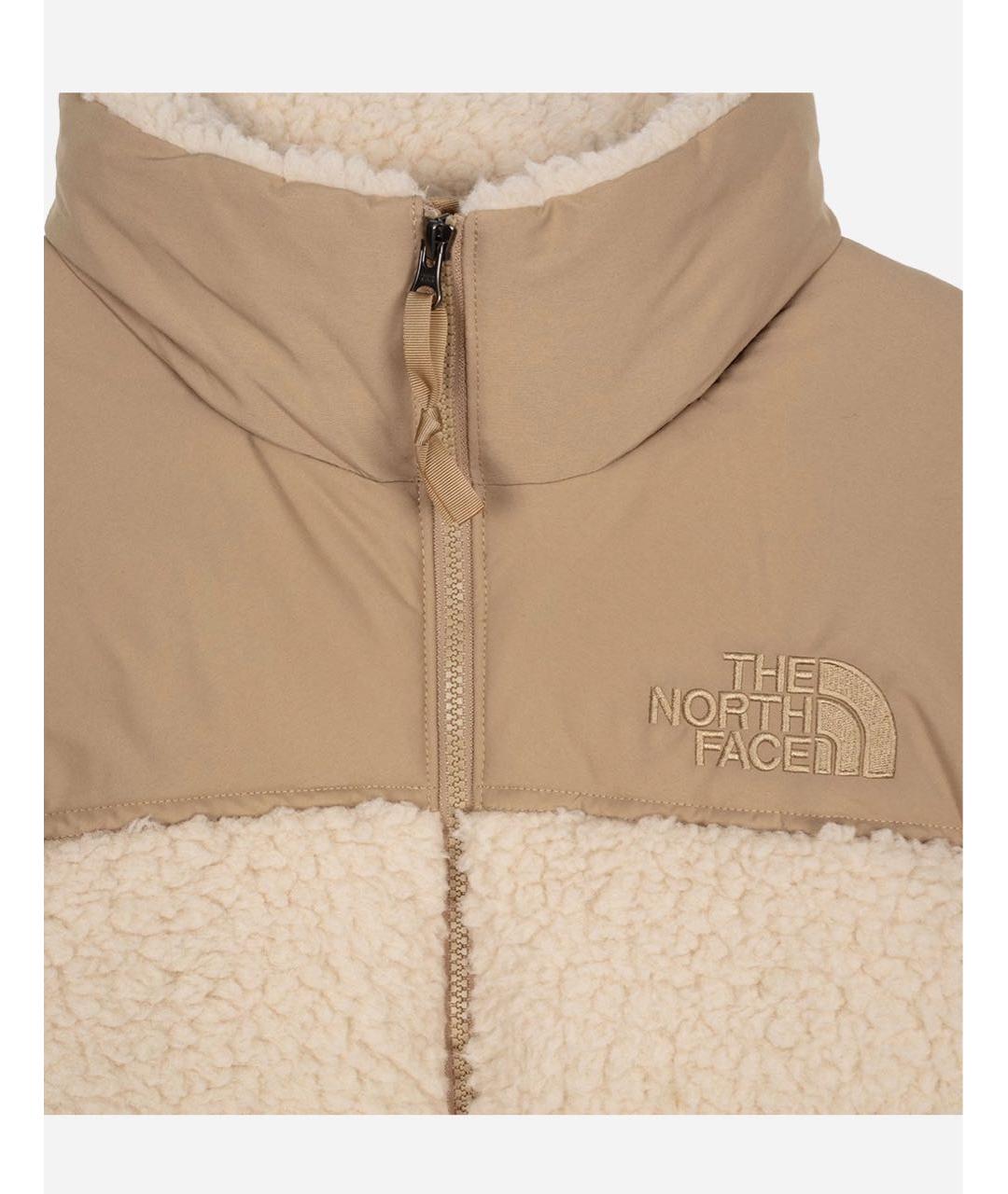 THE NORTH FACE Бежевый полиэстеровый пуховик, фото 3