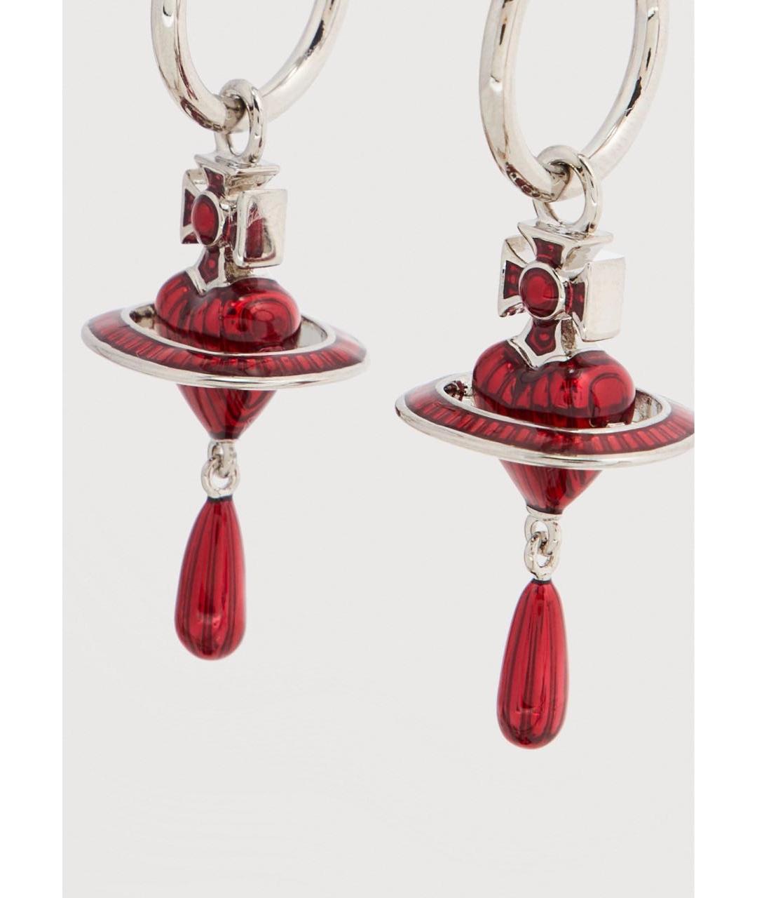 VIVIENNE WESTWOOD Красные латунные серьги, фото 2