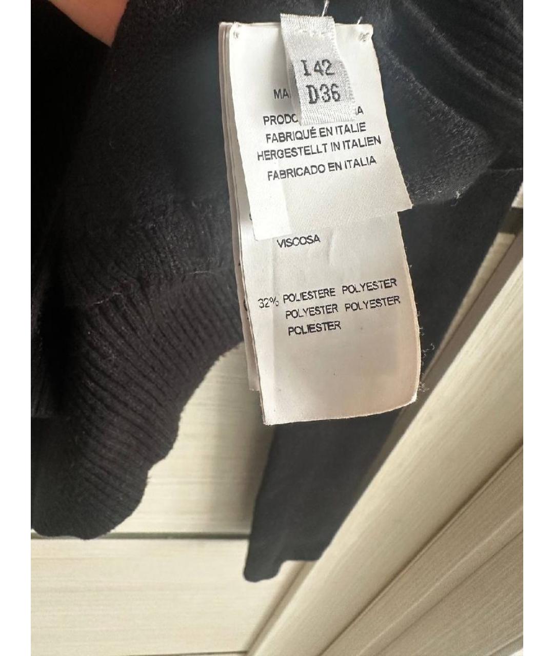 BLUMARINE Черный вискозный кардиган, фото 4