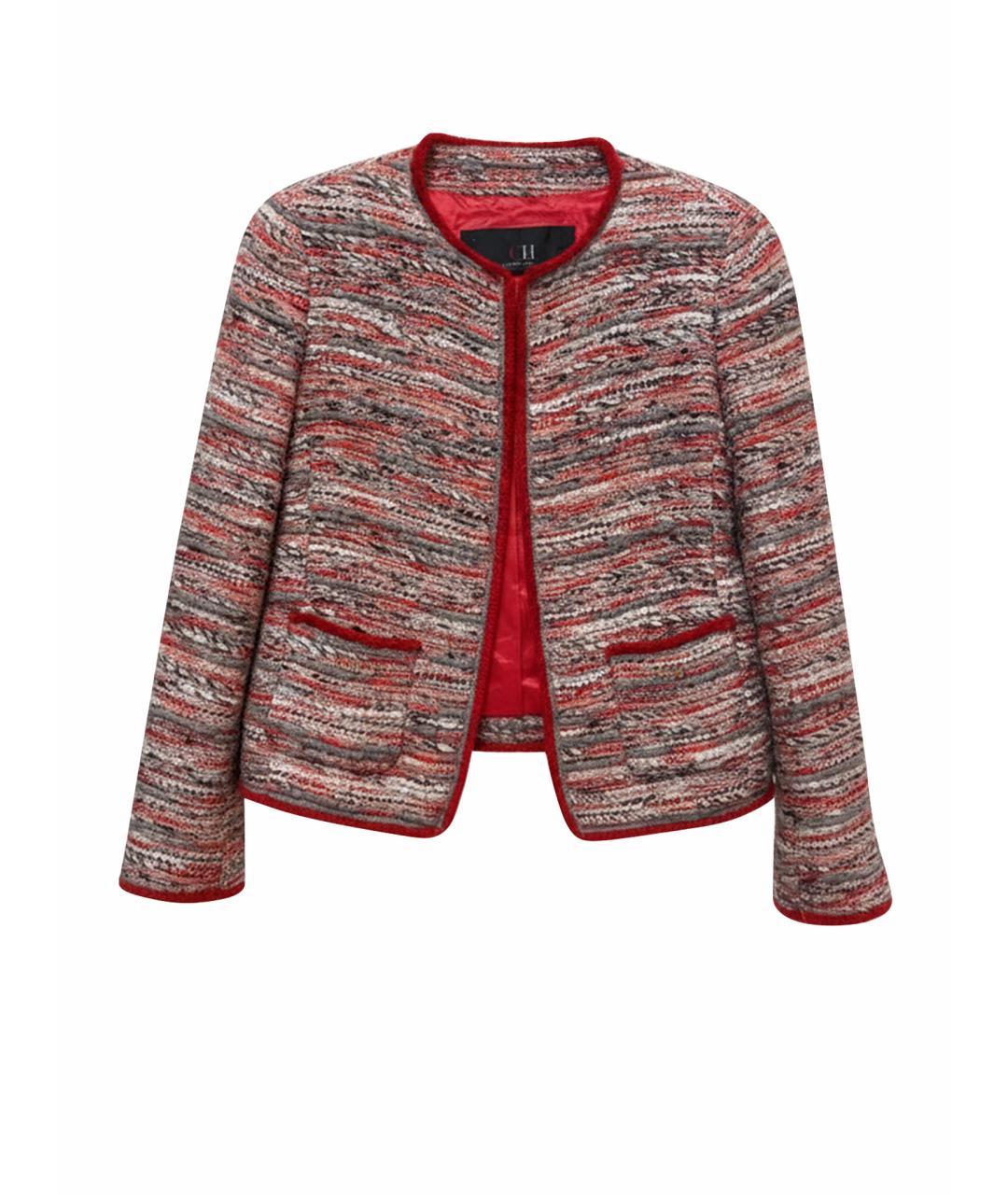 CAROLINA HERRERA Красный твидовый жакет/пиджак, фото 1