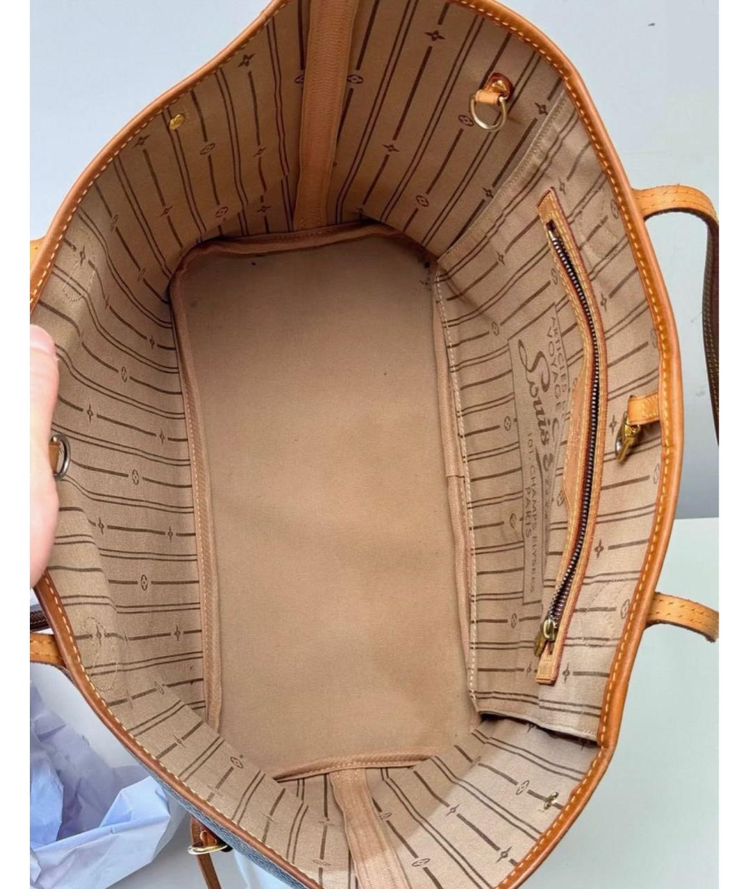 LOUIS VUITTON Коричневая сумка тоут, фото 4