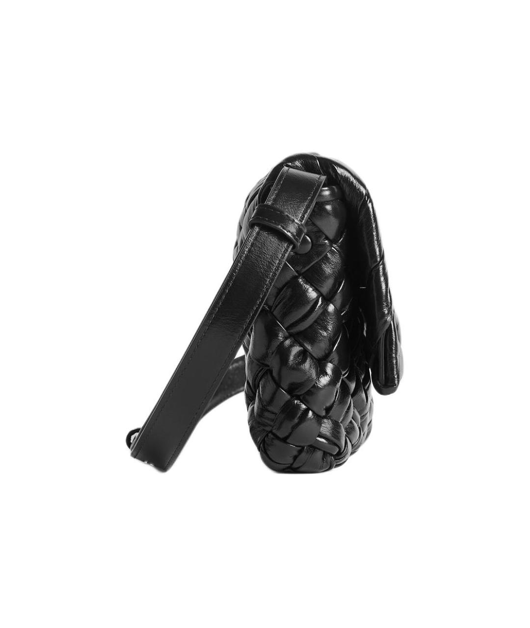 BOTTEGA VENETA Черная кожаная сумка на плечо, фото 2