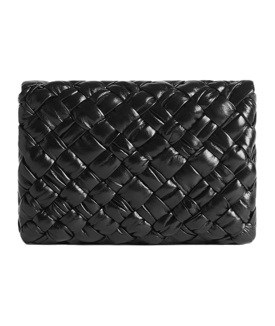 BOTTEGA VENETA Черная кожаная сумка на плечо, фото 3