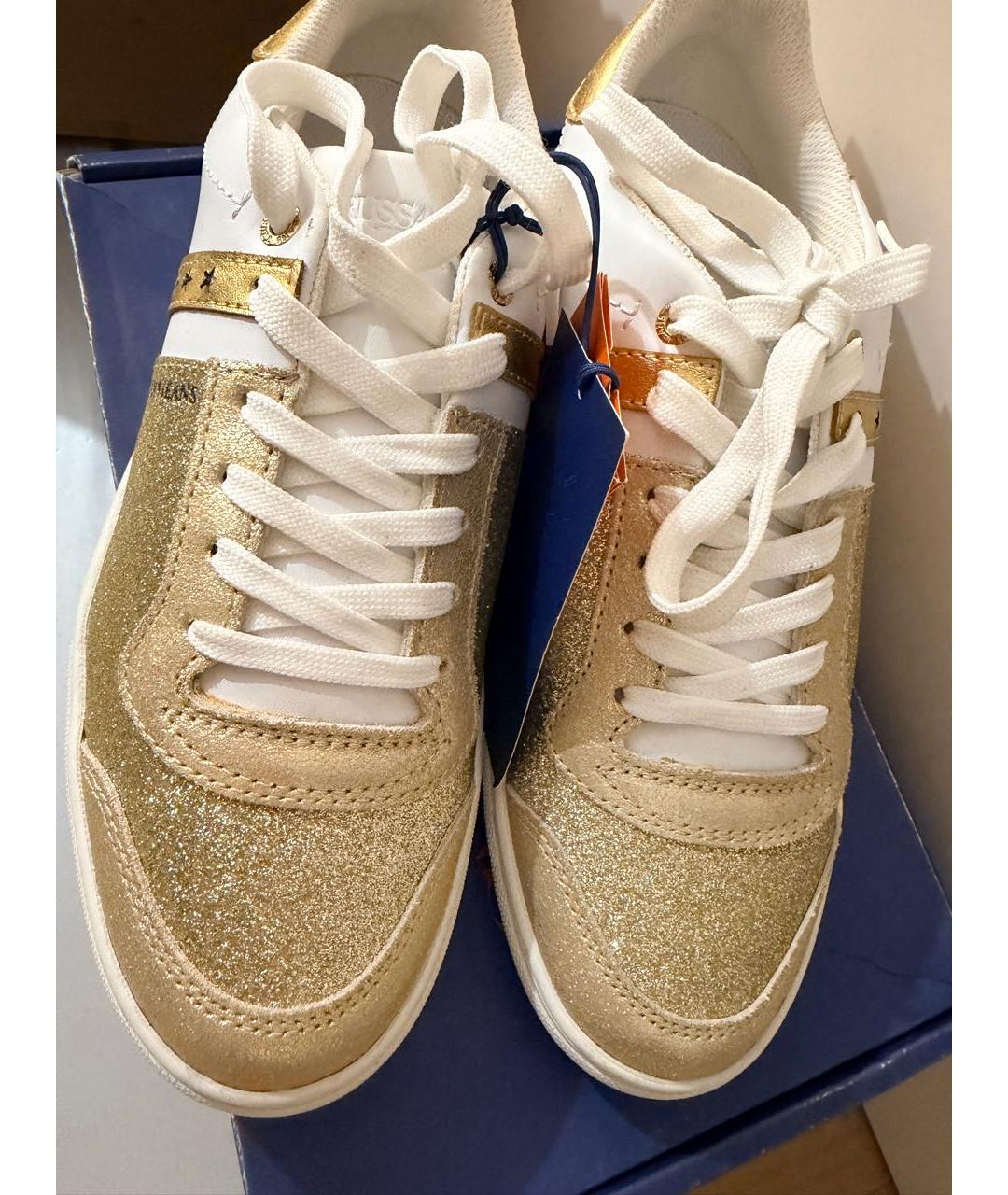 TRUSSARDI JEANS Белые кожаные кроссовки, фото 2