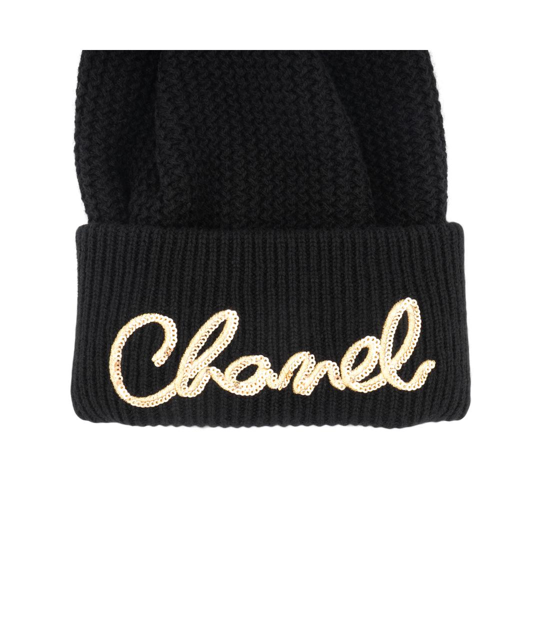 CHANEL Черная шапка, фото 5