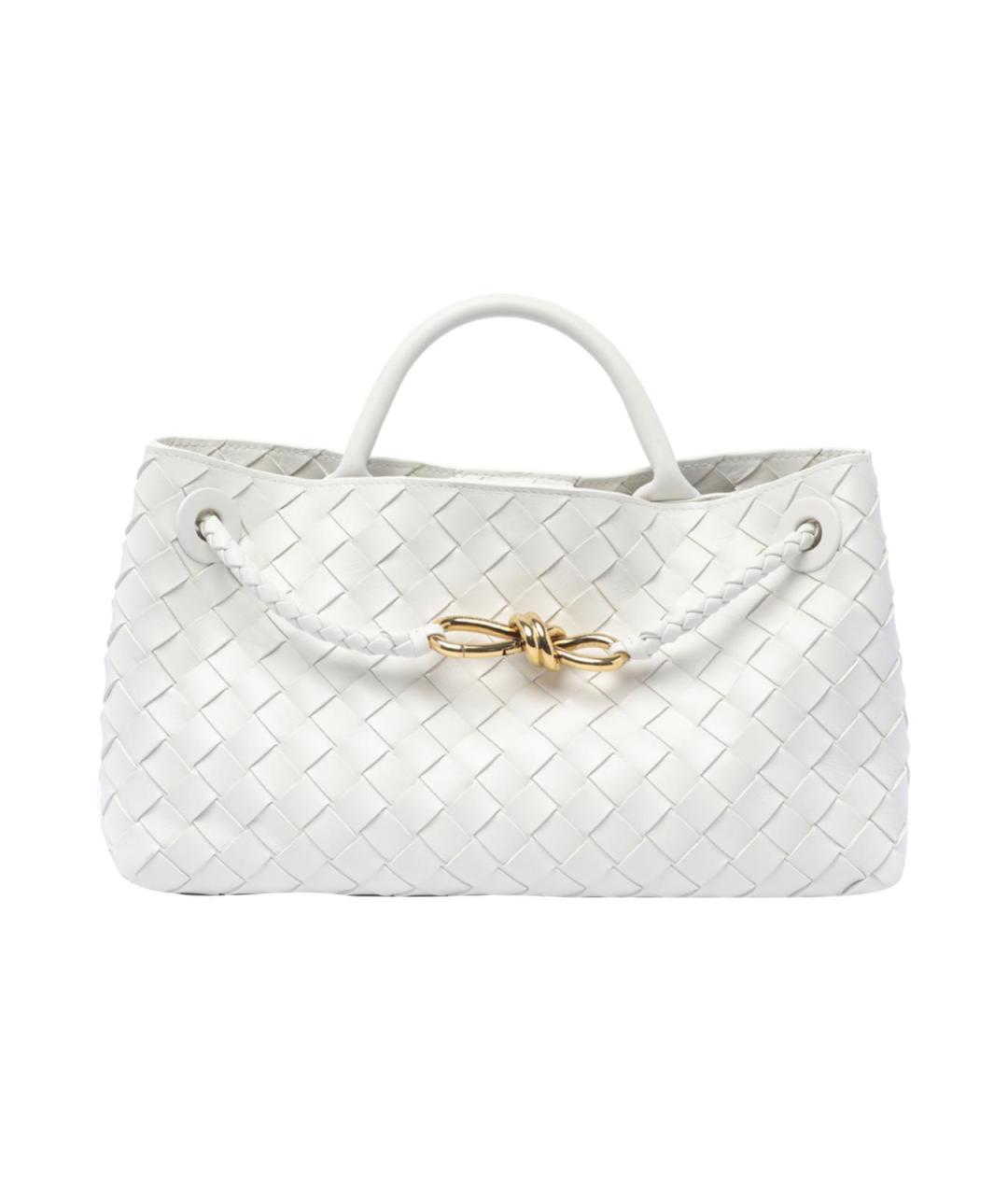 BOTTEGA VENETA Белая кожаная сумка тоут, фото 1