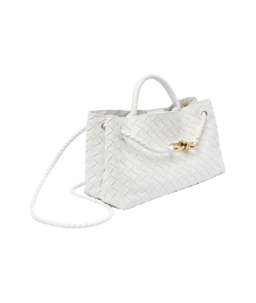 BOTTEGA VENETA Белая кожаная сумка тоут, фото 2