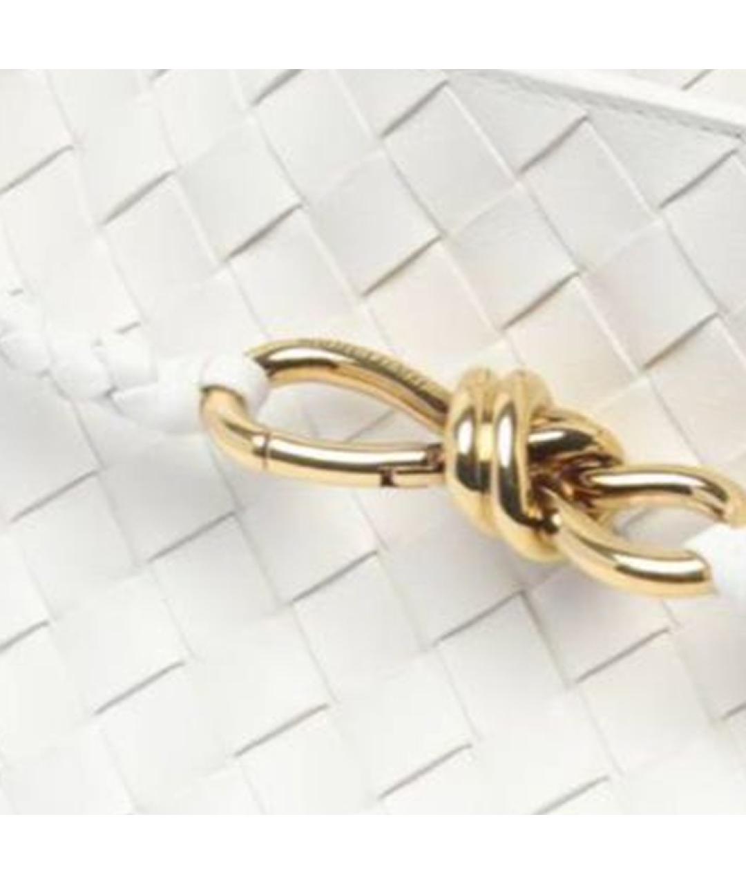 BOTTEGA VENETA Белая кожаная сумка тоут, фото 4