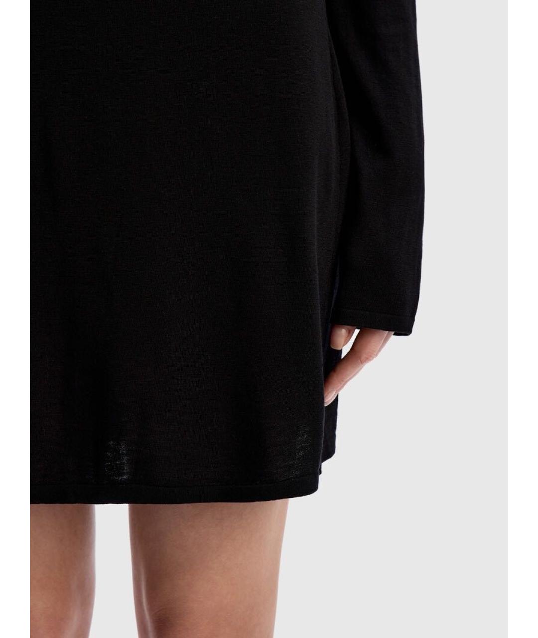 12 STOREEZ Черное шелковое повседневное платье, фото 3