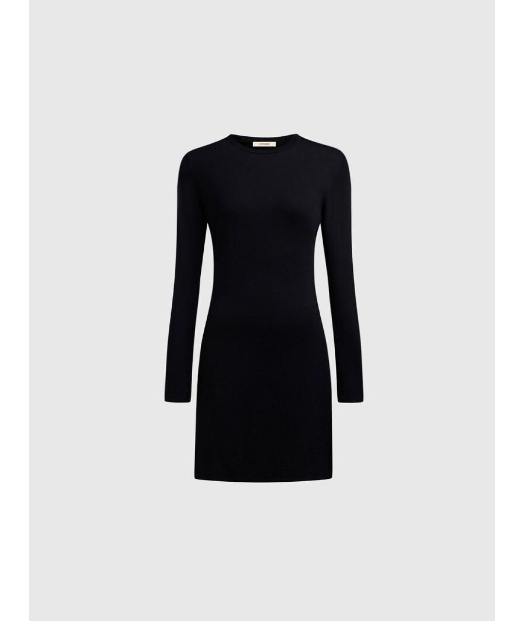 12 STOREEZ Черное шелковое повседневное платье, фото 5