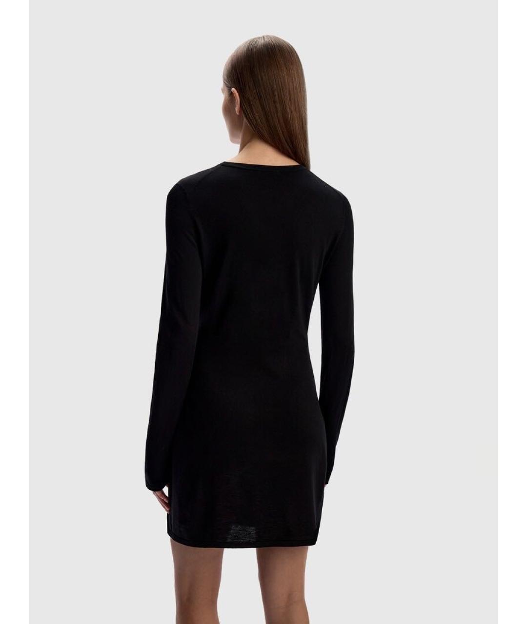 12 STOREEZ Черное шелковое повседневное платье, фото 4